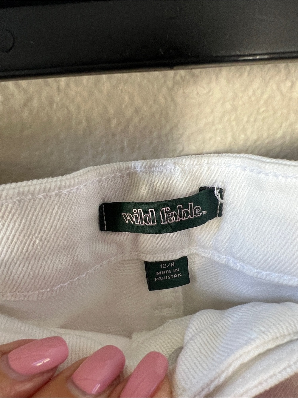 wild fable White Denim mid-Rise Jean Shorts - Picture 2 of 5